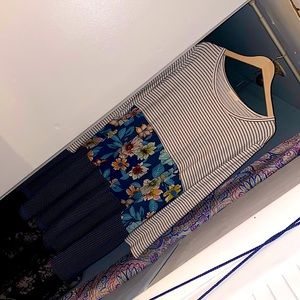 Long Sleeve Shabby Chic Dress Multi-Pattern